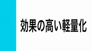 効果の高い軽量化 見出し2